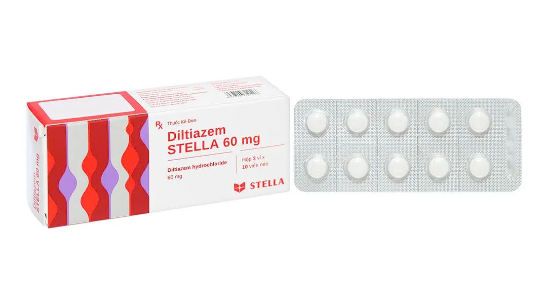 Diltiazem 60mg Stella (H/30v)  – Điều trị đau ngực và cao huyết áp hiệu quả